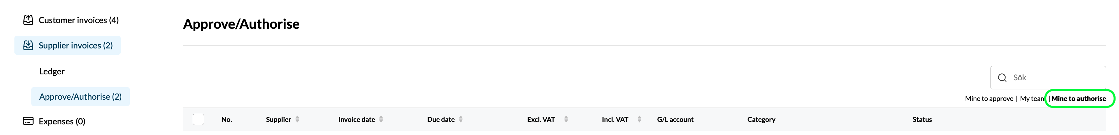 Authorise (skärmbild 4 av 4)