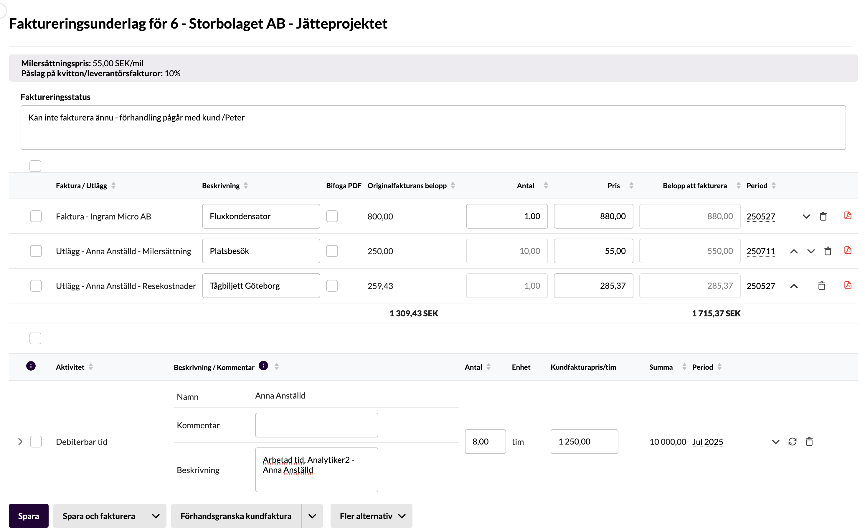 Redigeringsmöjligheter