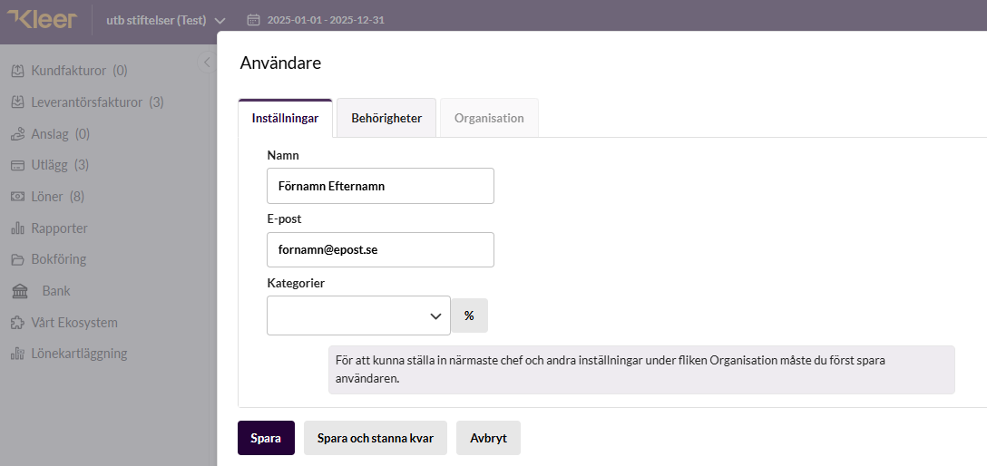Användare och behörigheter (skärmbild 2 av 7)